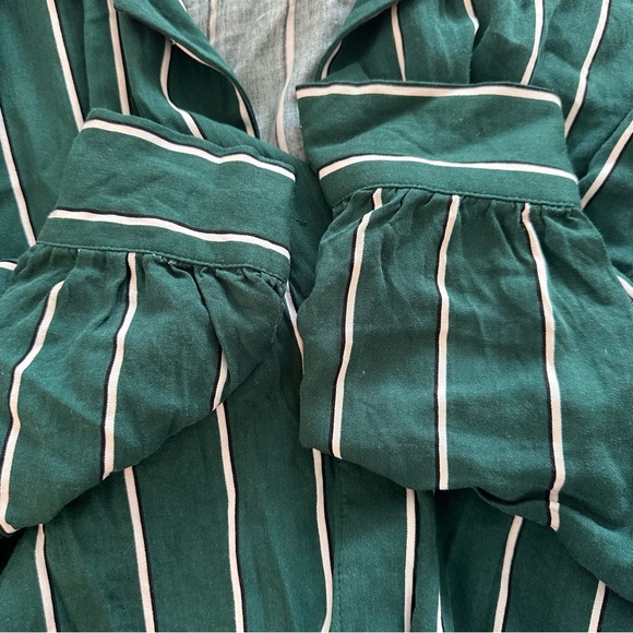 H&M Maxi Dress Front Button Up Green size 12 Women - Picture 7 of 11